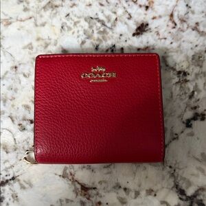 Coach Cherry Red Leather Wallet